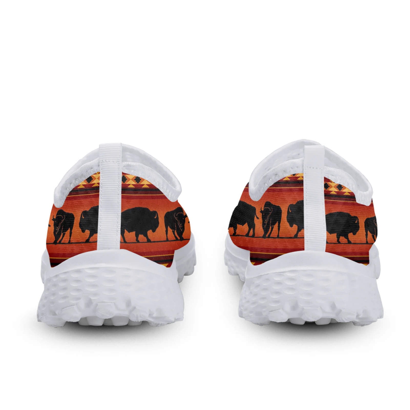 INSTANTARTS Comfortable Flat Loafers Tribal Ethnic Summer Slip On Shoes Aztec Animal Design Women\'s Home Mesh Shoes Zapatos