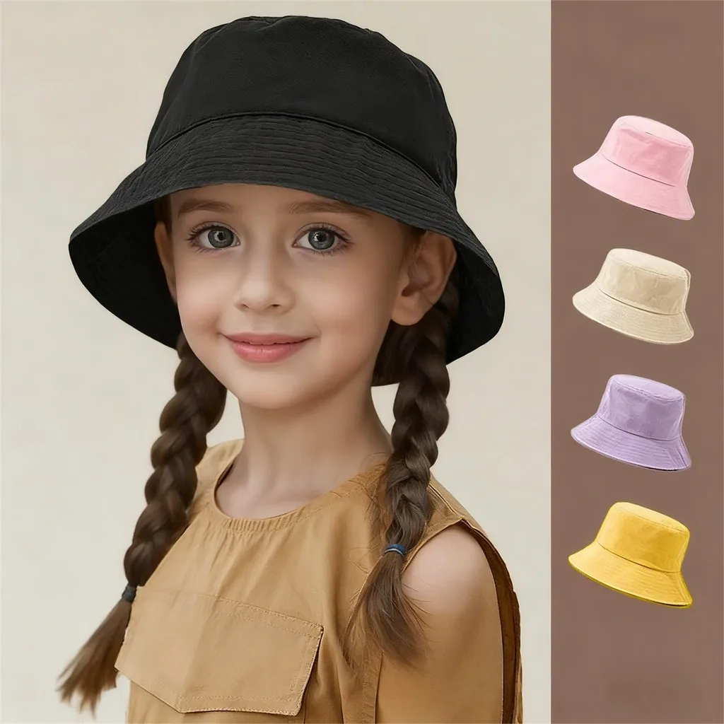 

Fashionable Cotton Kids Sun Hat with UV Protection，for Boys and Girls 2-6 Years or 7-12 Years