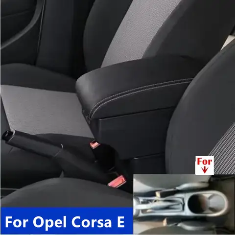 For Opel Corsa E Armrest Box for Corsa E Car Armrest 2014-2019 Storage Box with USB Interior Dedicated Retrofit Car Accessories