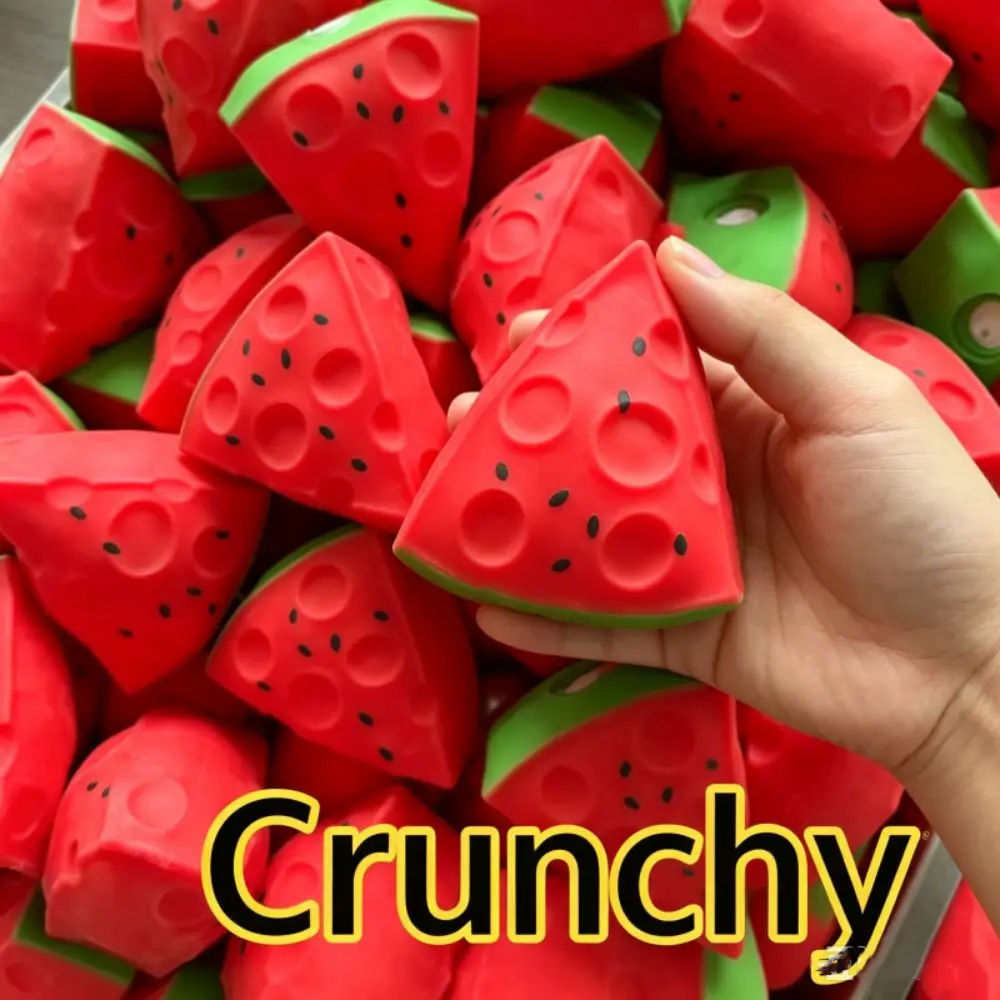 Boys Girls Hand Relax Crispy Watermelon Handmade Shapable Crunchy Squeeze Cute Non-rebound Blocks Filled Squishy Adults