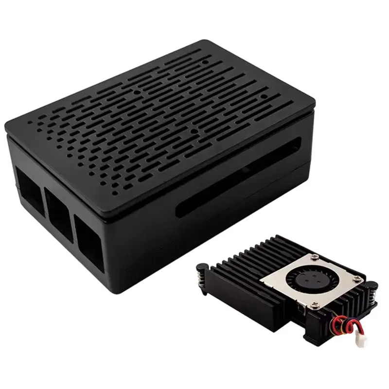 

For Raspberry Pi 5 Case Cooling Shell With 3.5-Inch Screen Installation For Raspberry Pi 5 Thermal Enclosure With Radiator Fan