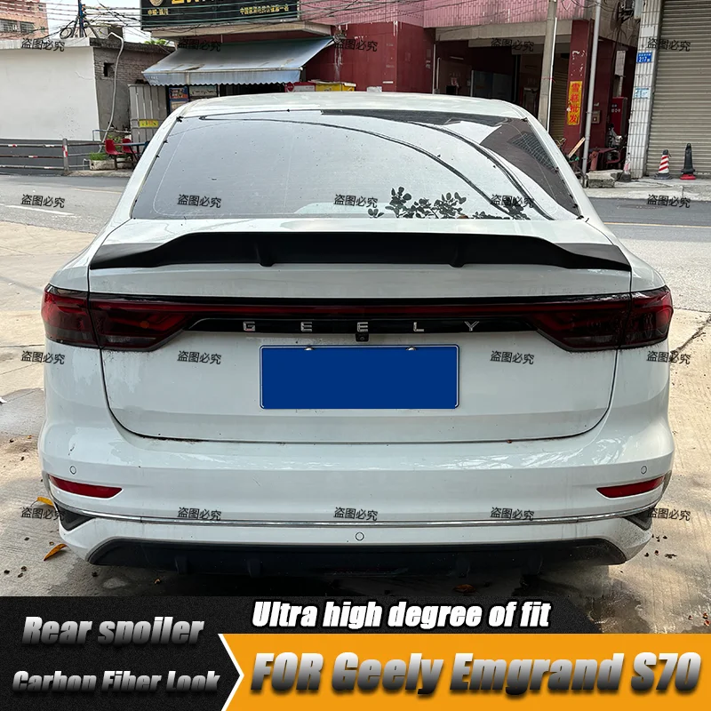 

For Geely Emperor Proton S70 Spoiler 2022 2023 2024 Gloss Black/Forged Real Carbon Fiber Rear Trunk Lip R GT Spoiler Wing Car