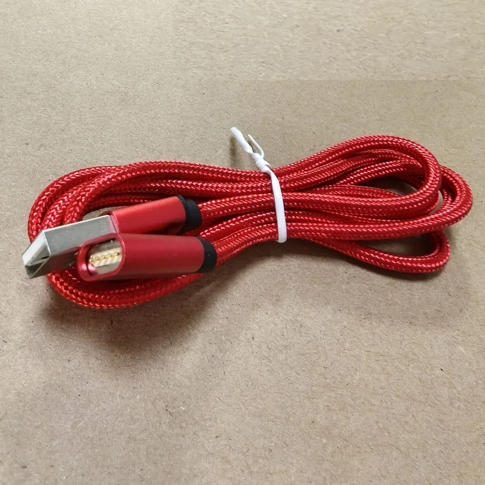 1Pcs Red Magnetic Charging Cable Plug Fast Charge USB Micro Type C Magnet Data Charging Cable