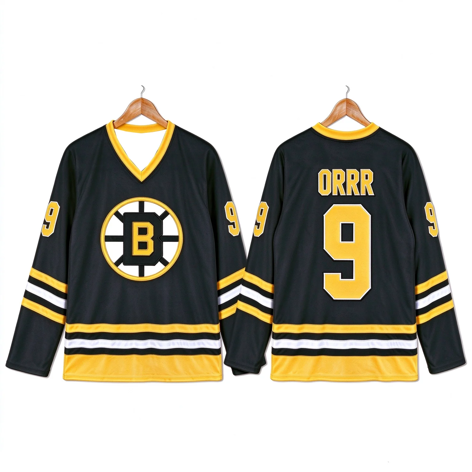 Men's Happy Gilmore #18 Ice Hockey Jersey Boston Style Vintage Embroidered Long Sleeve Hockey Shirt Casual Sports Fan Jersey