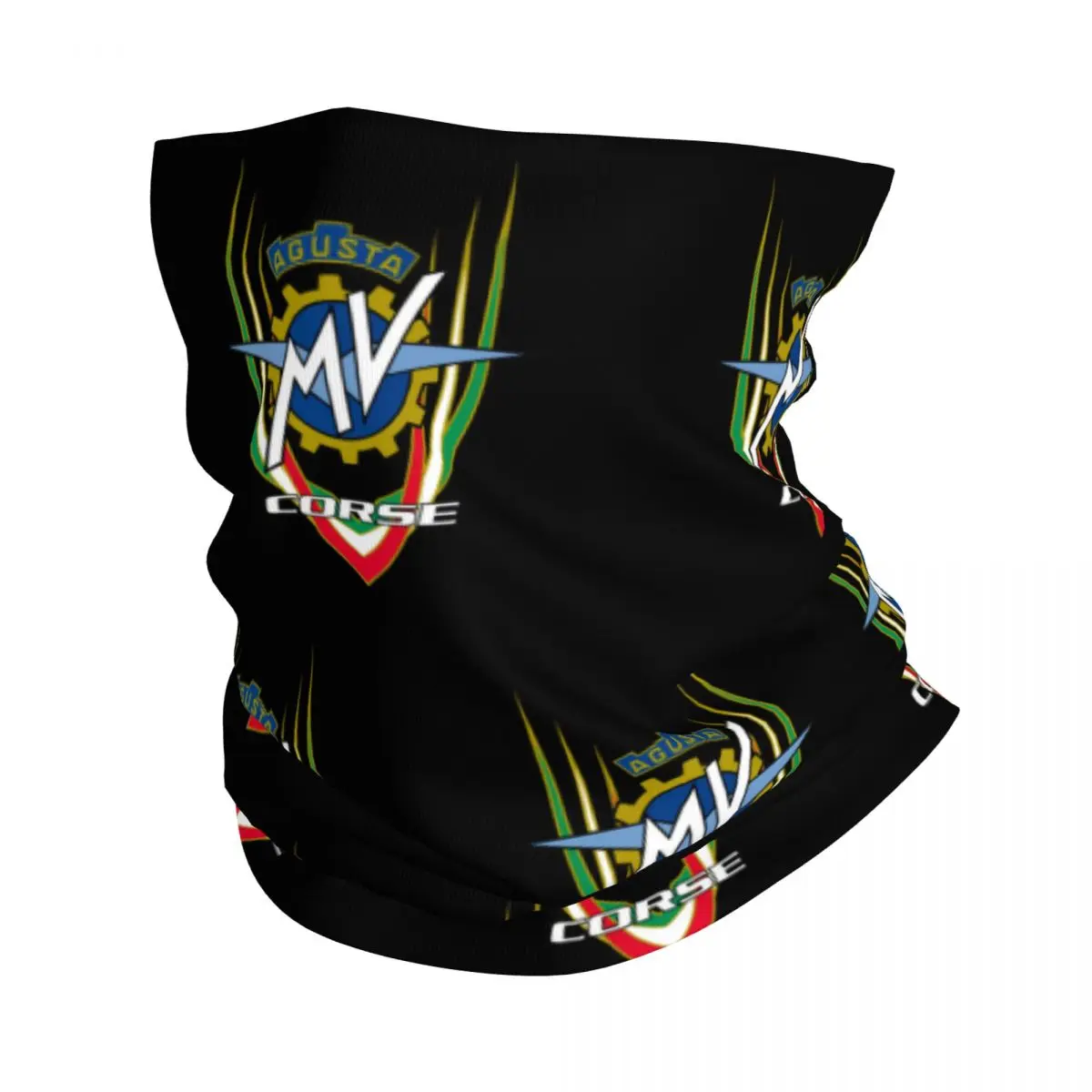 Italian MV AGUSTA Bandana Neck Gaiter Printed Motro Racing Balaclavas Wrap Scarf Cycling Riding for Men Women Adult Washable