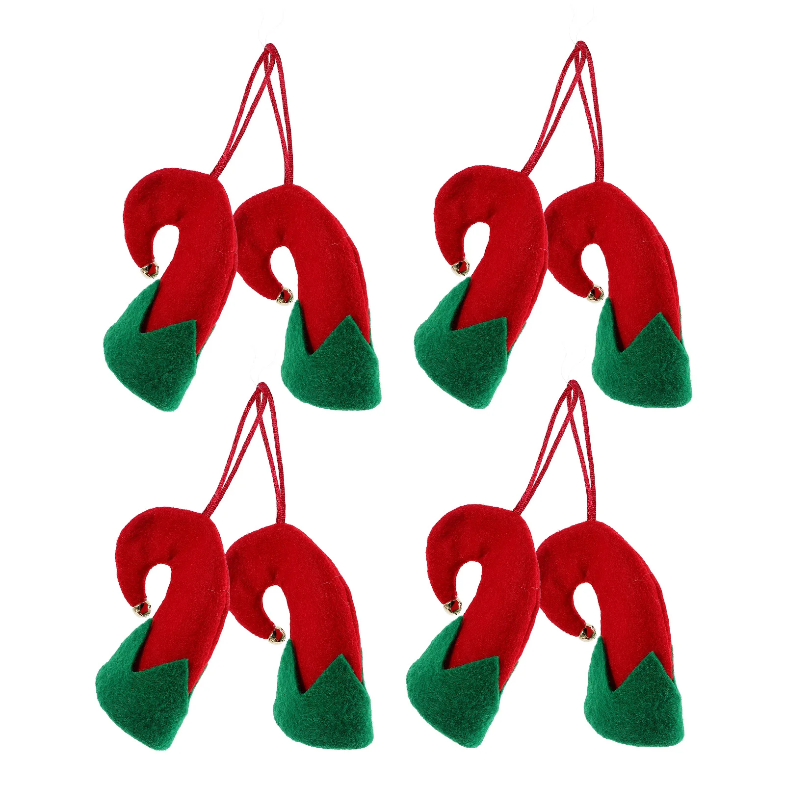 

8Pcs Festive Christmas Hat Holders Reusable Cloth Caps for Tableware Tree Decor Holiday Party Decoration Xmas Ornament Set