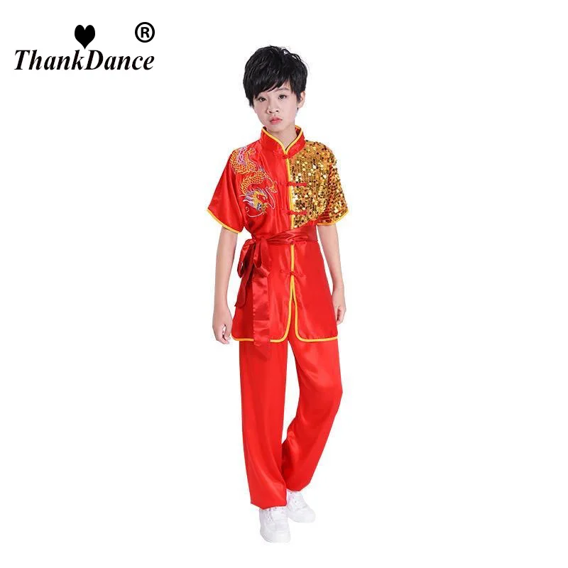 صبي تاي تشي زي فتاة الووشو البدلة أداء الاطفال الكونغ فو فنون الدفاع عن النفس موحدة الأطفال مرحلة الرقص الملابس التناغ التقليدية #3