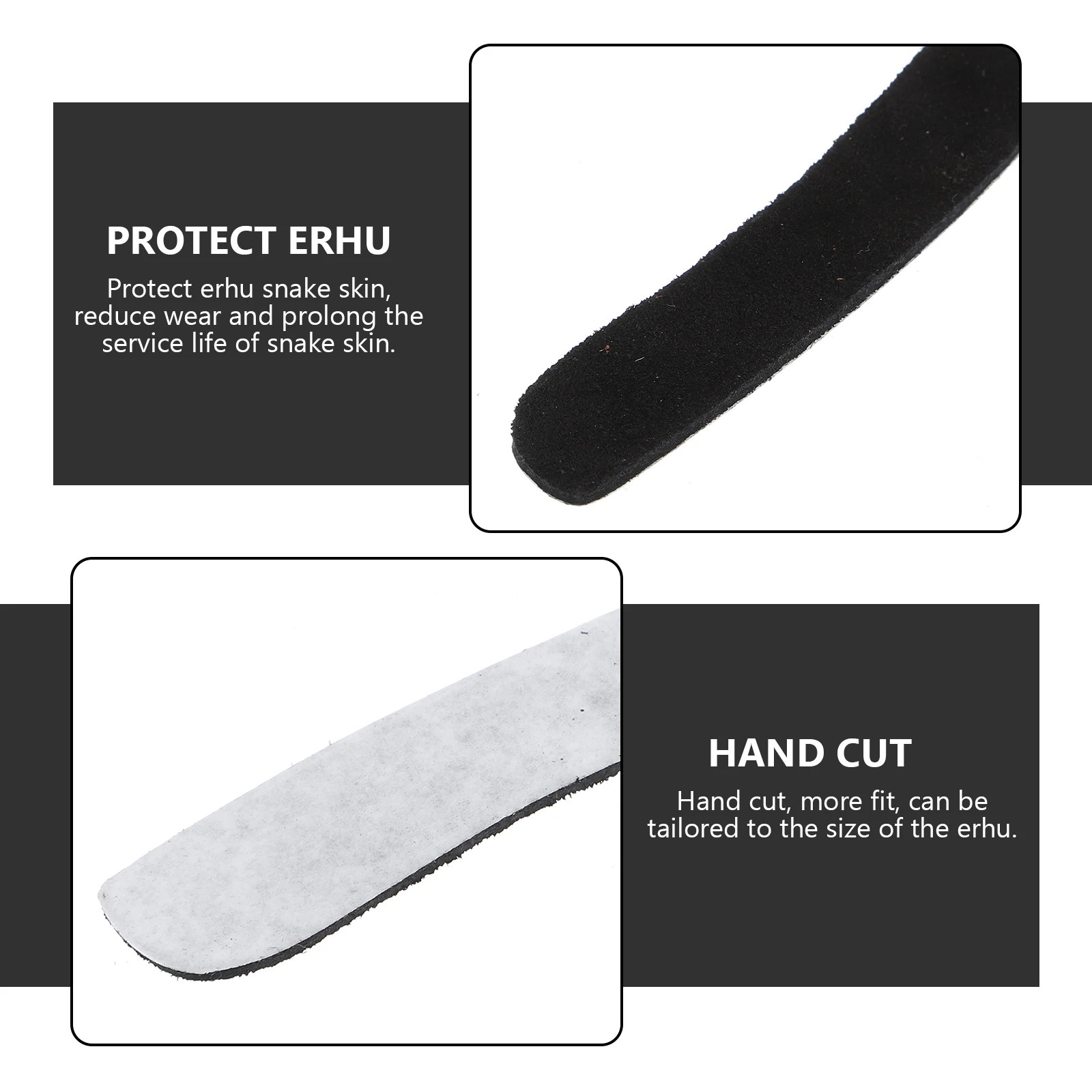 

6 Pcs Erhu Supplies Corner Protectors Cowhide Crash-proof Wear-resistant Musical Instrument Accessories Erhu Supplies