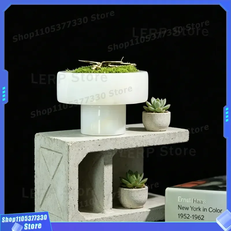 Artificial Marble Flower Arrangement Simulation Floral Decor for Office Model Room Desktop Ornament Chinese Style Home