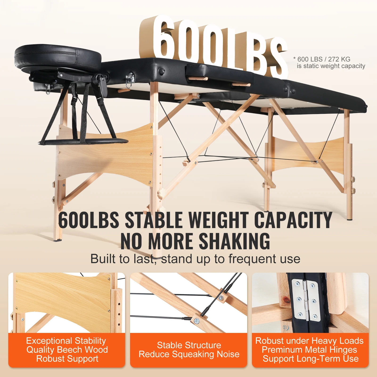 طاولة تدليك محمولة قابلة للطي وخفيفة الوزن وقابلة للتعديل وسرير وشم لصالونات التجميل لمركز التدليك والمنتجعات الصحية والعيادة المنزلية والجمال #2