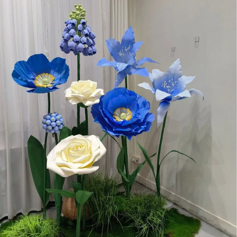 High-end EVA paper art peony scene arrangement shooting wedding props simulation flower