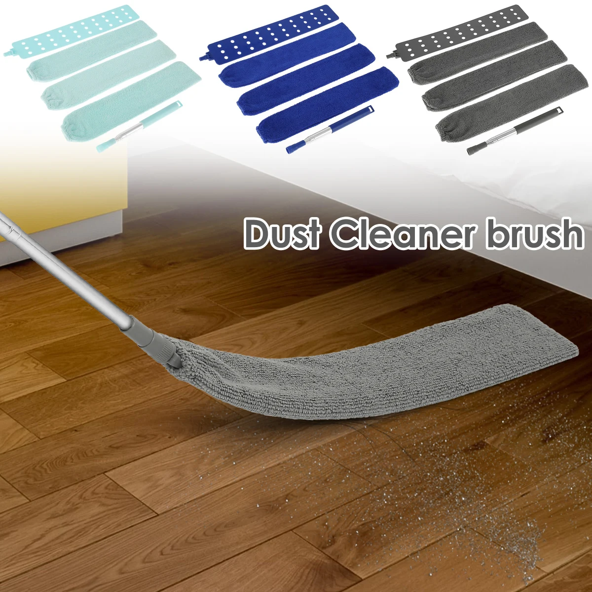 Gap Dust Cleaner Retractable Microfiber Gap Dust Brush Flexible Long Flat Gap Duster for Sofa Bed Furniture Bottom Cleaning