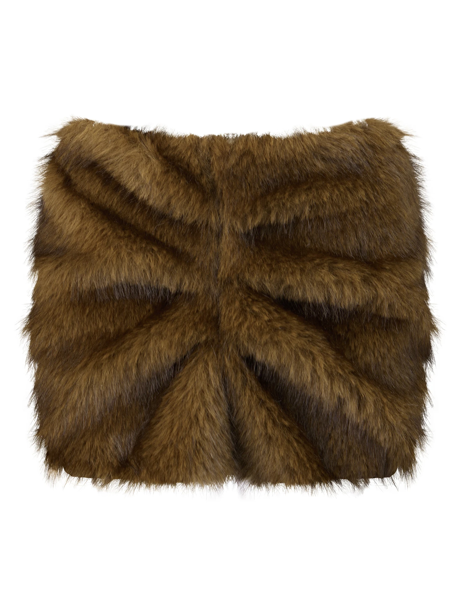Women s Faux Fur Mini Skirts Fashionable Casual Solid Color Low Rise Going Out Fuzzy Skirt