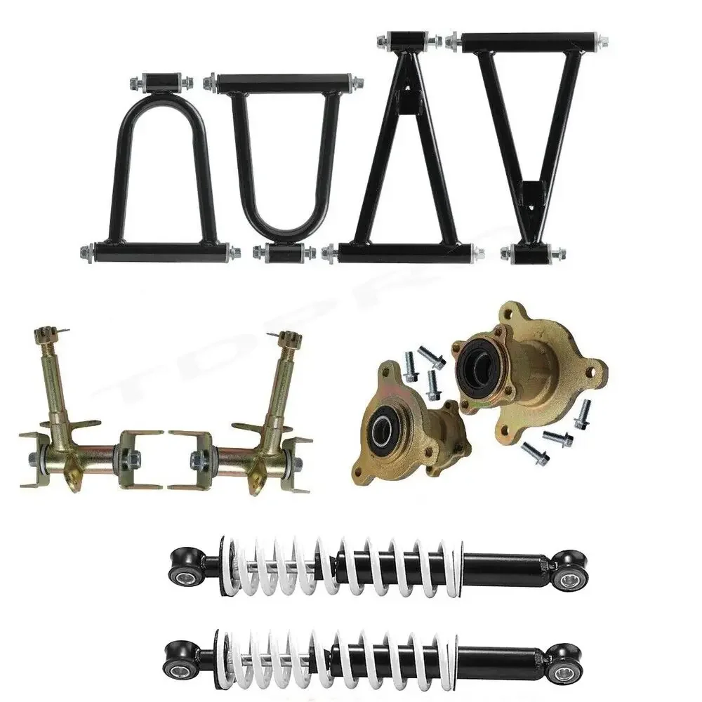 TDPRO Upper Lower Front Suspension Swing A-Arm& Front Shock Absorber Motorcycle 275mm Assembly for ATV Quad Go Kart