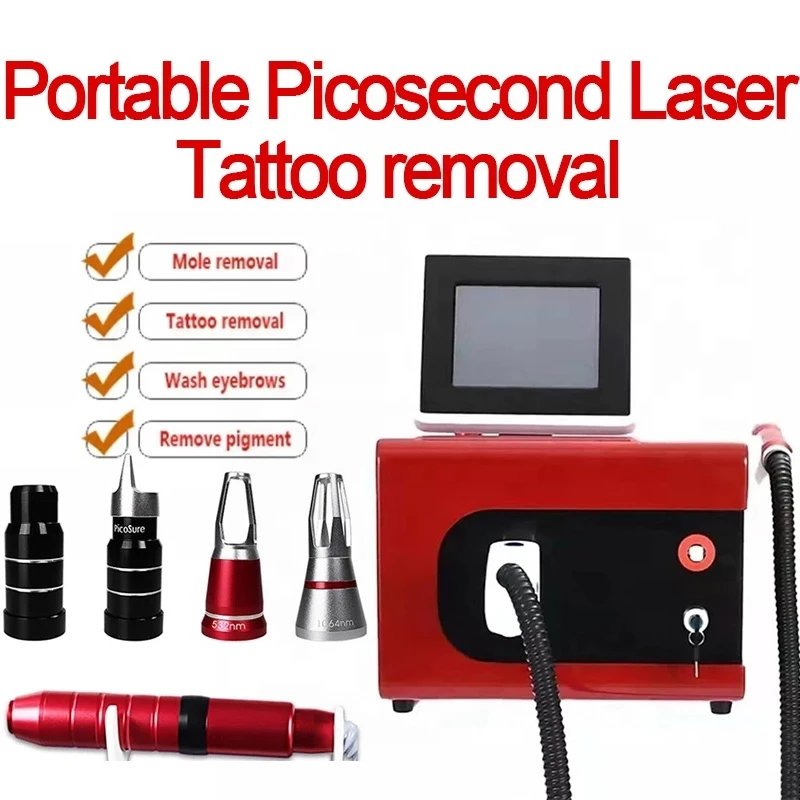 portable picosecond laser tattoo removal machine hot selling Q Switch Nd Yag Laser Tattoo Removal 1064nm 532nm 1320nm