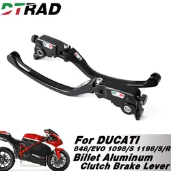 Adjustable Brake Clutch Racing Lever For DUCATI 848 /EVO 2007-2013 1098 1198 S Motorcycle RCS CNC Aluminum Folding Lever Handles