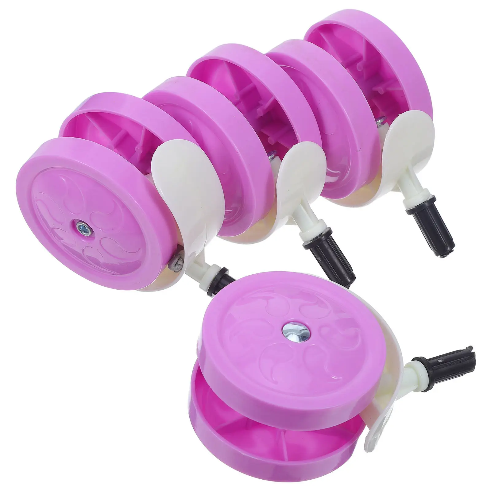 4Pcs Baby Walker Wheels Replacement Universal Silent Swivel Front Tires Smooth Stroller Wheel Assembly 4.13x2.75in Purple