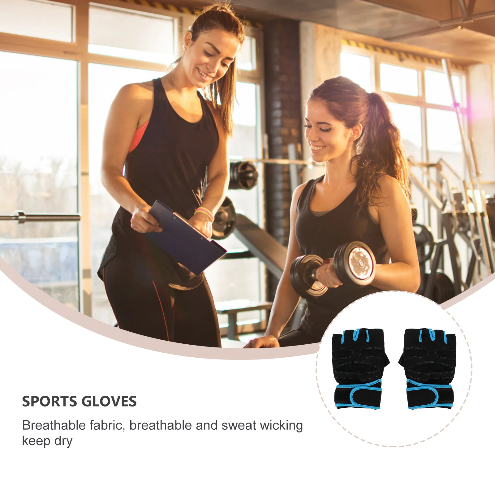 1 زوج قفازات رياضية نصف اصبع تنفس المضادة للانزلاق رفع الدراجات الصالة الرياضية ممارسة ارتداء لركوب تسلق تجريب اللياقة البدنية #1