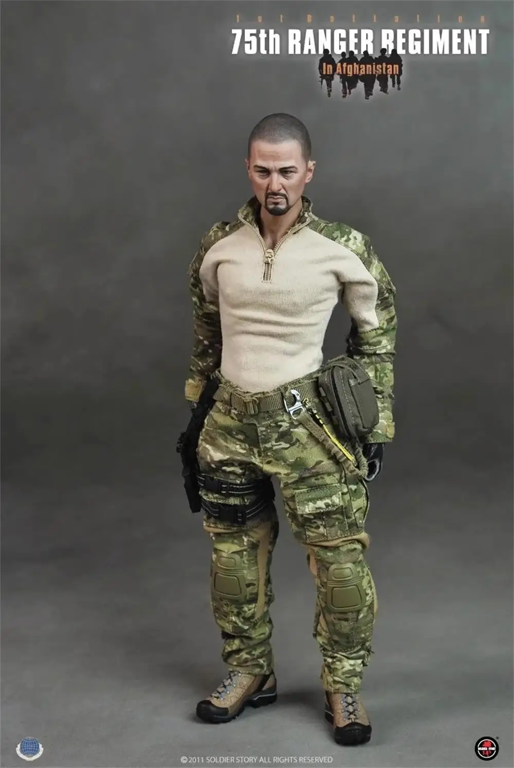 

1/6 Soldierstory SS051 US. Soldier Doll 75th Ranger Operation Unit Male Head Sculpt Carving For 12" DAM COO Action Figure DIY