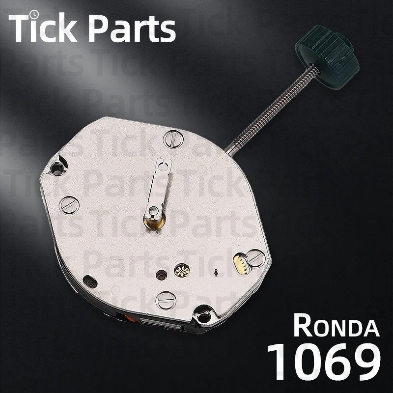 RONDA Quartz Watch Movement 1069 Two and a Half Hand Slim Design Durable Accessories Repair Replacement Parts