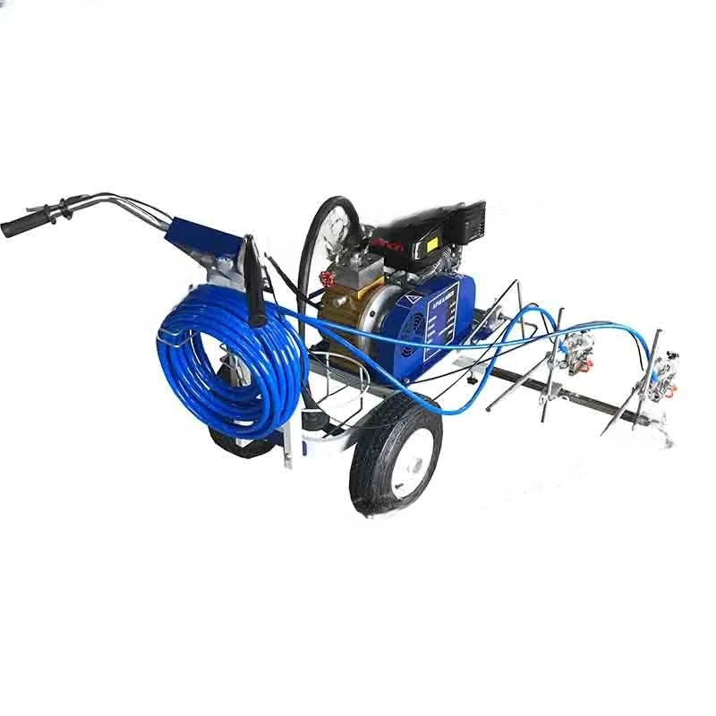 Hand-pushed road marking machine 6.5 horsepower community parking space marking machine, port terminal ground