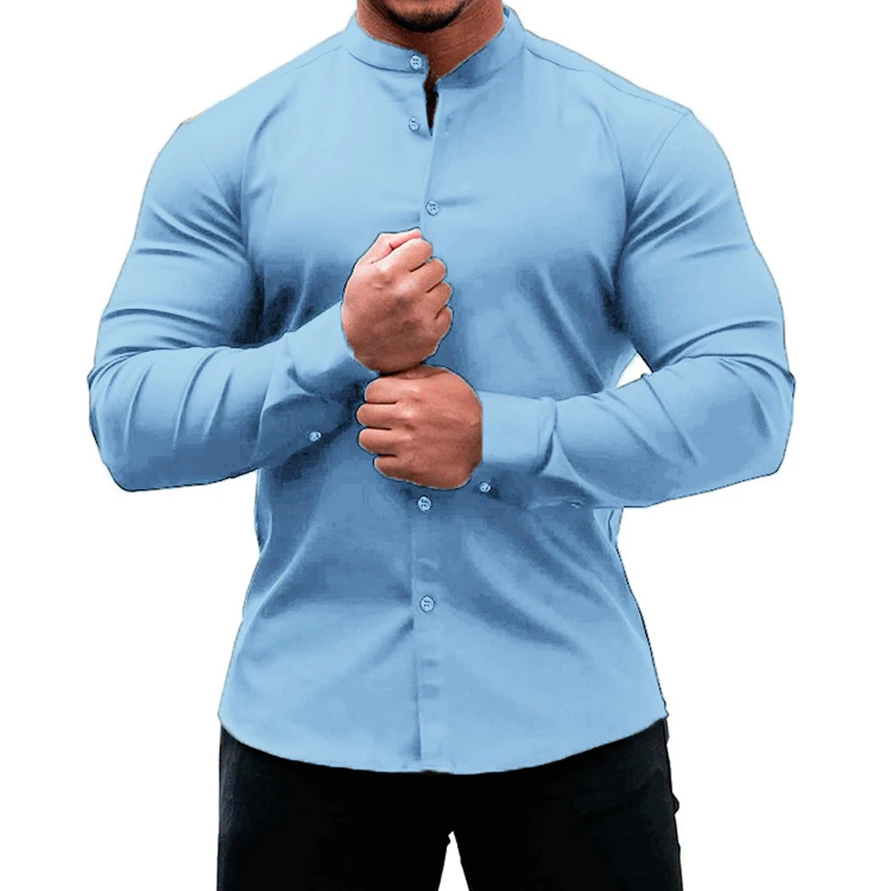 collarless dress shirts SHORT SLEEVE SHIRT or dress up with tailored bottoms for family gatherings Pure Silk Collarless Relaxed Shirt