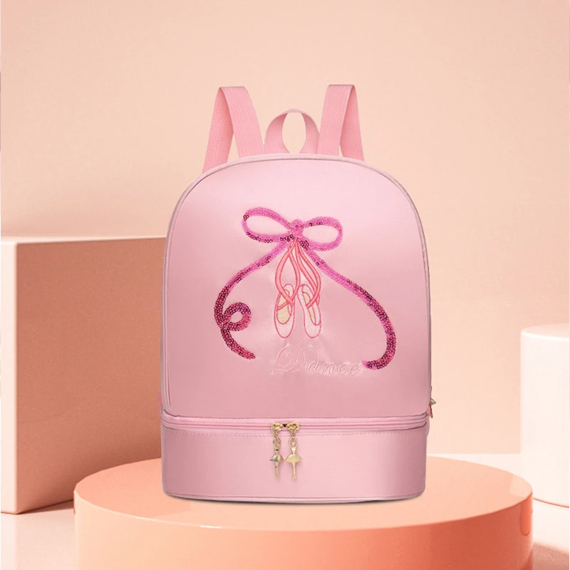 Bolsas de gimnasio para niñas, bolso de hombro de baile de Ballet para niños, bolsa impermeable personalizada, bolsa de lona de bailarina, Bolsillo