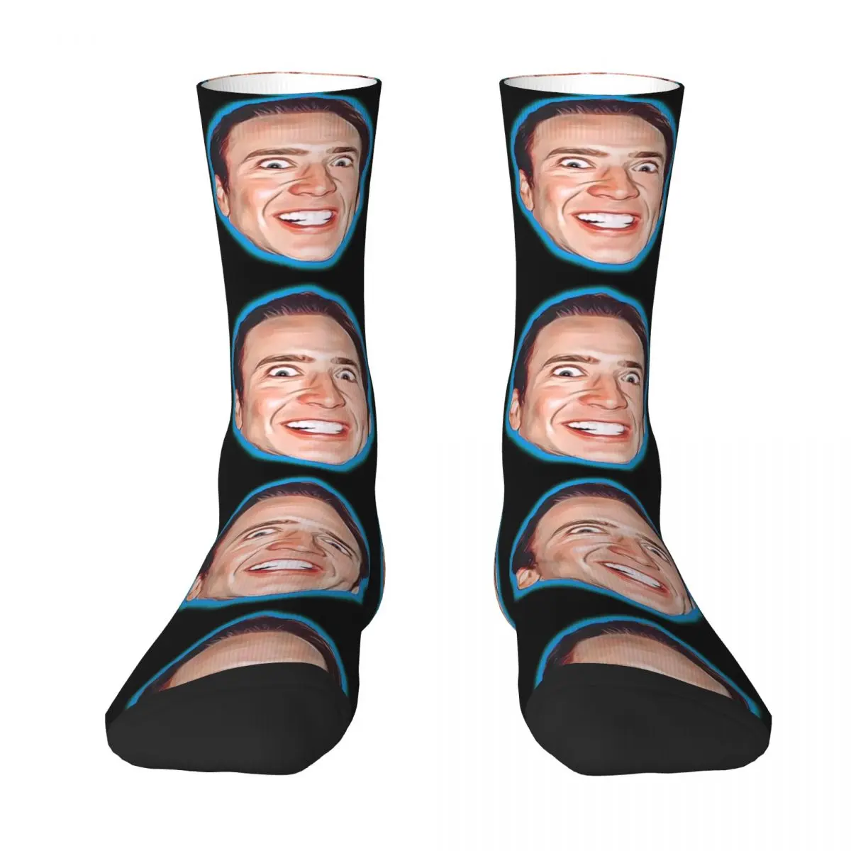 Crazy Nicolas Cage Socks Nick Cage Casual Stockings Autumn Non Skid Girls Socks Comfortable Custom Outdoor Sports Socks