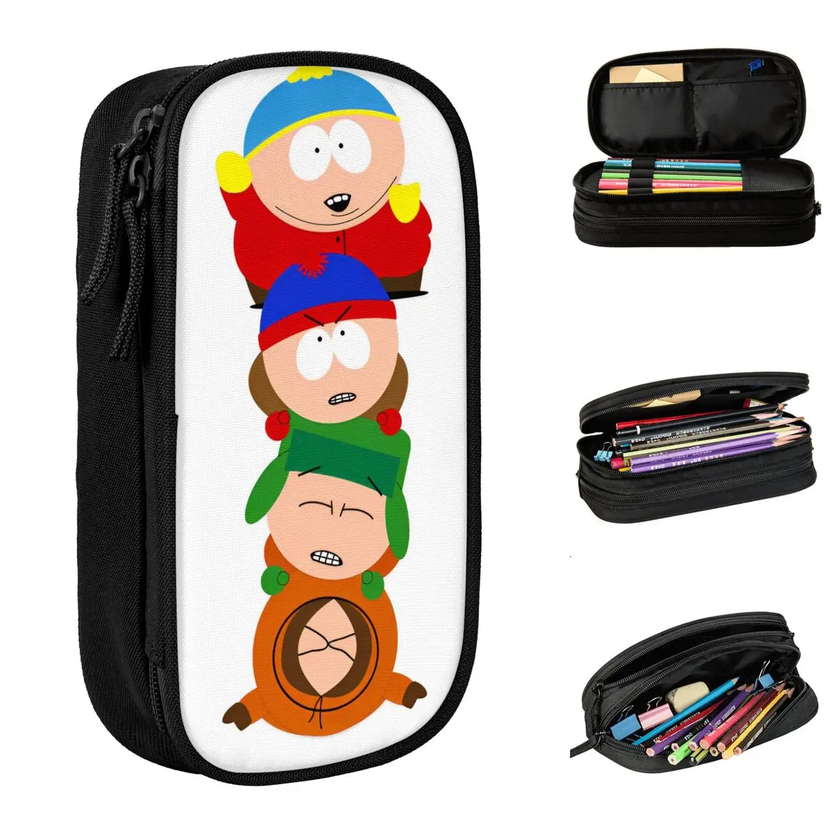 Southes Parks Cartoon RPG Game Pencil Cases Classic Cute Funny Pen Bag Kids Large Storage Office Cosmetic Pencil Box