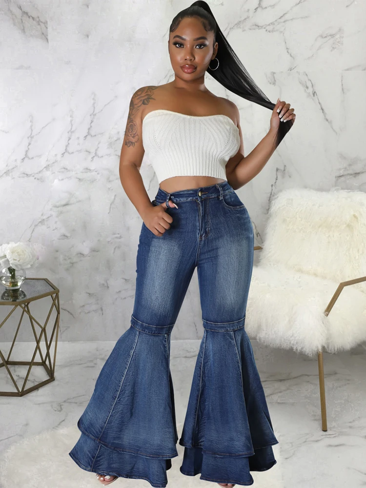 

Trends Streetwear Blue Jeans Woman Korean Fashion Denim Y2k Vintage Clothes Women's Pants Straight Leg Jeans Woman High Waist