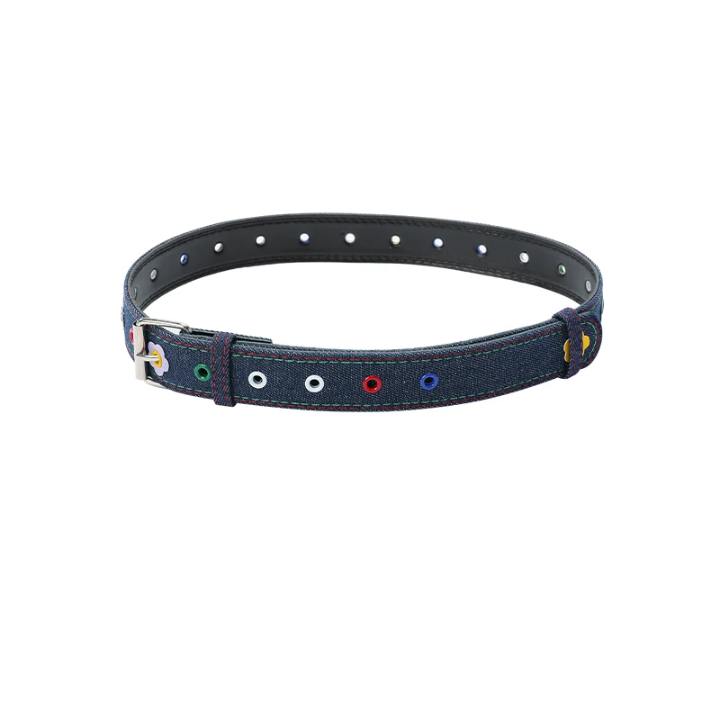 ELFSACK 2025 خريف جديد وصول لعوب ملون الأزهار مزين حزام للمرأة