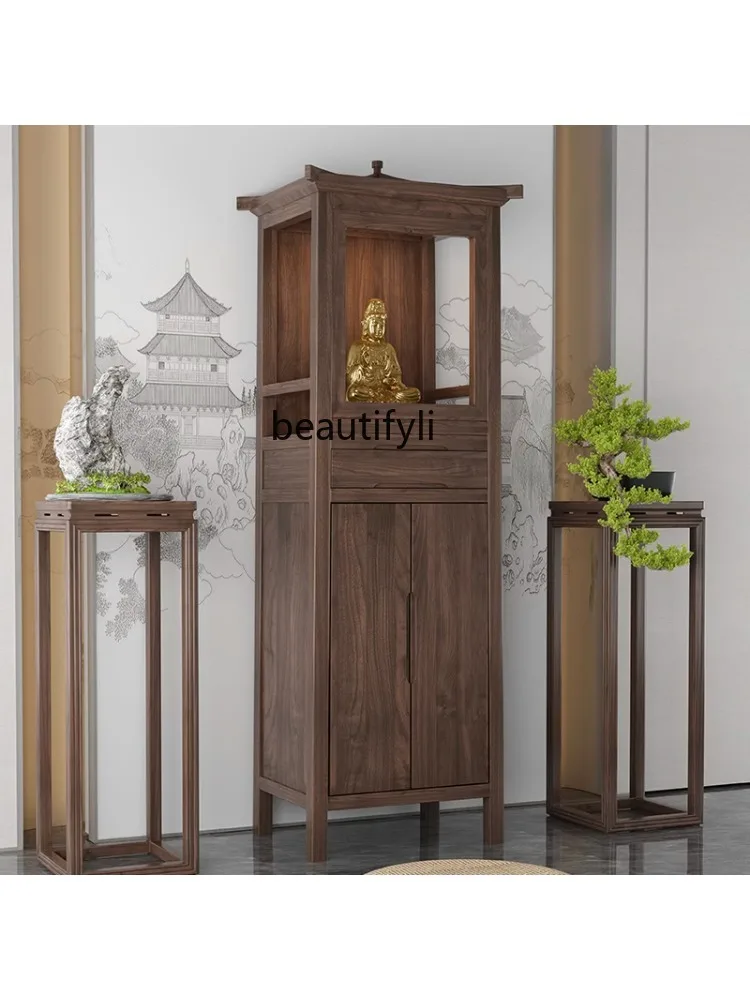 Solid Wood Chinese Style Clothes Closet Buddha Shrine Household Incense Burner Table Prayer Altar Table