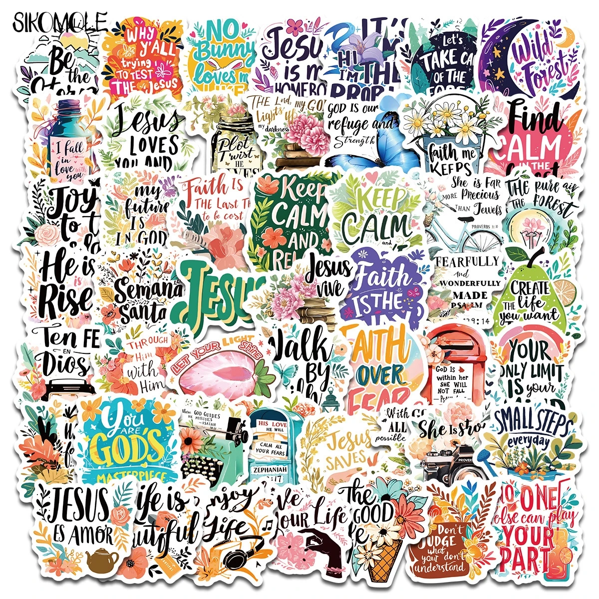 10/30/50 個漫画イエス感動ステッカーかわいい冷静を保つ美的 DIY 子供旅行荷物デカール落書きステッカーパック