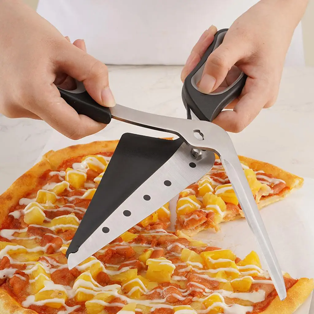 2 in 1 Pizza Shovel Scissors Durable Baking Tool Waterproof Portable Removable Cutter