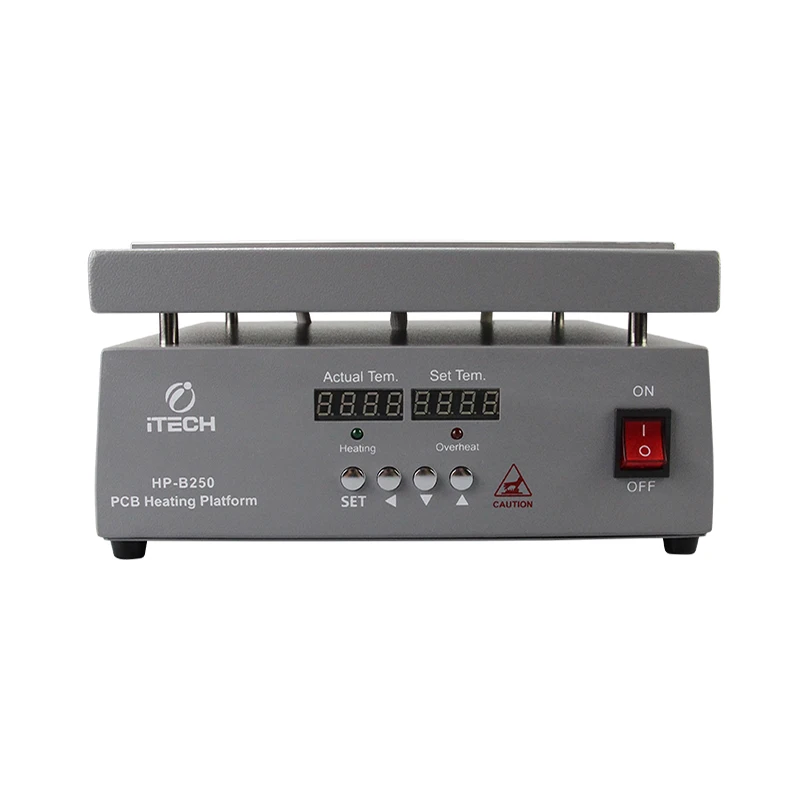 HP-B250 Heating Platform Multifunction Digital Display Temperature Control BGA Heating Table 250x250mm Preheating Station 1200W