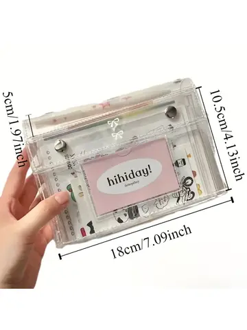 4-Layer PVC Transparent Makeup Bag, Travel Toiletry Organizer & Multi-Purpose Pencil Case for Students