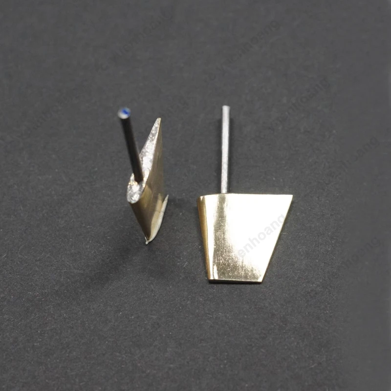 1Pair 1/350 Scale Cruiser Model Simulation Rudder Copper Rudder Sheet+Dia 1.5mm Stainless Steel Rod for RC Boat Accessory