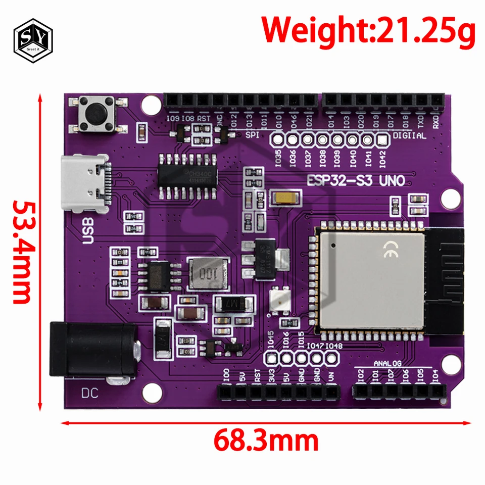 ESP32 S3 DEVKITC 1U N8R2 Espressif Systems | Entwicklungsboards, kits ESP32 S3 DEVKITC 1U N8R2 Espressif Systems | Entwicklungsboards, kits