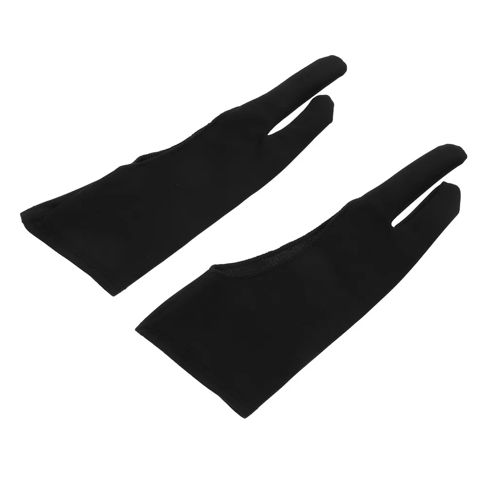 3Pcs Anti-Stain Sketch Glove Two-Finger Artist Drawing Glove Reduce Friction for Tablet Painting Graphics Drawing