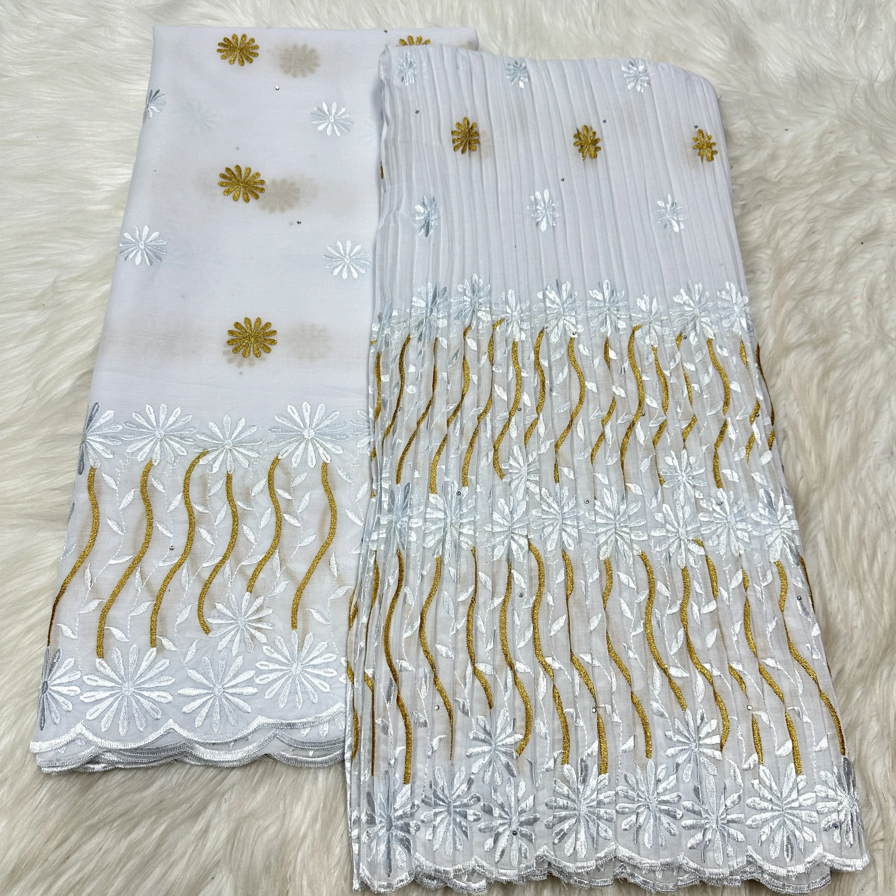 

Новинка 2025, швейцарская кружевная ткань, новинка, 100% хлопок, 2,5 кода + 2,5 кода, африканская, нигерийская, французская, для элитного свадебного платья для шитья невесты