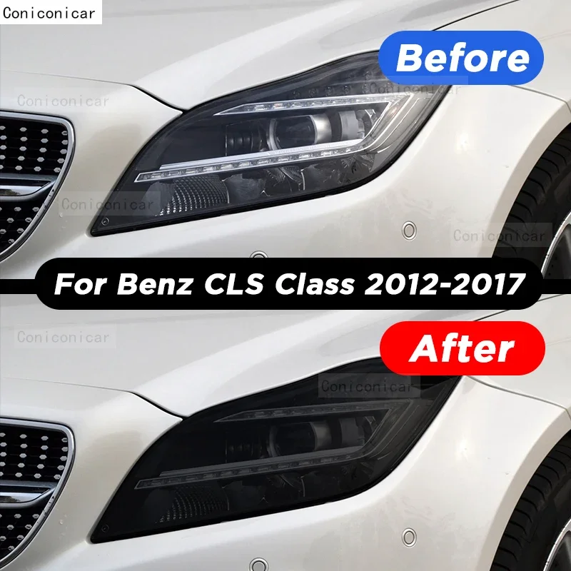 سيارة العلوي طبقة رقيقة واقية الضوء الخلفي ملصق أسود شفاف لمرسيدس بنز CLS الفئة W218 C257 AMG 2012-2023 PPF #2