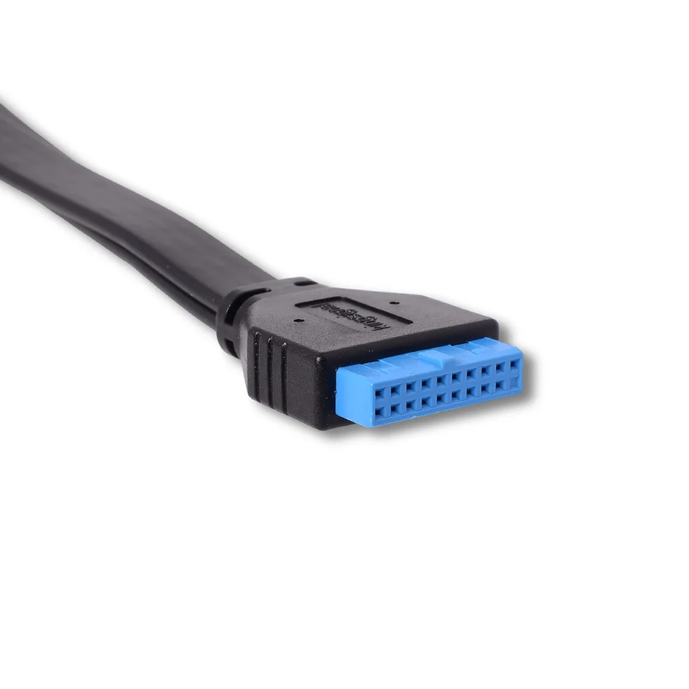 Kabel USB 3.0 do płyty głównej komputera, 19-pinowy/20-pinowy do panelu 3.0, przedni moduł rozszerzeń, kabel z wtyczką, 33 cm