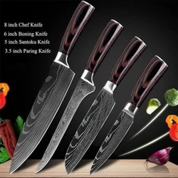 Damascus Kitchen Knives Stainless Steel Boning Knife Butcher Knife Professional Chef Knife Japanese Santoku Slicing Knife