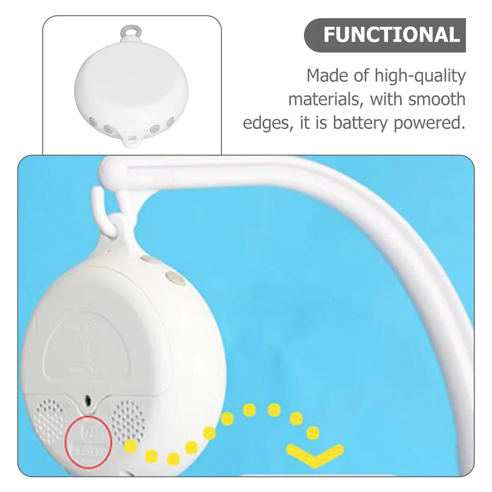 Boîte à musique mobile CPull pour lit de bébé, cloche itude électrique, lit de bébé, 12 mélodies