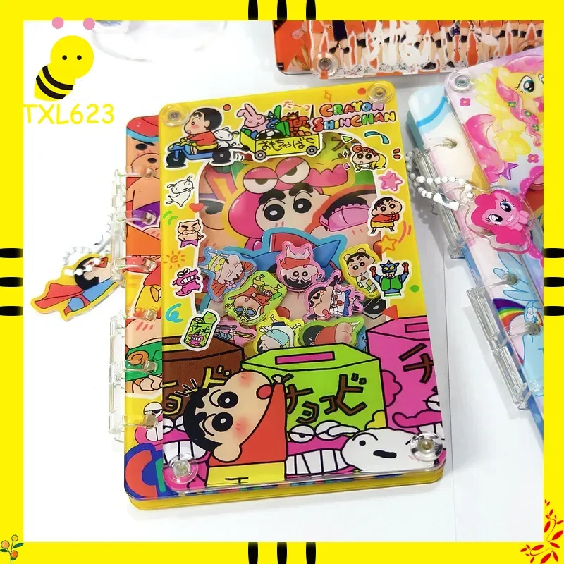 

Crayon Shin-Chan Shake Acrylic Notebook - Detachable DIY Notepad Unique Surprise Gift for Friends And Students Cartoon Themed