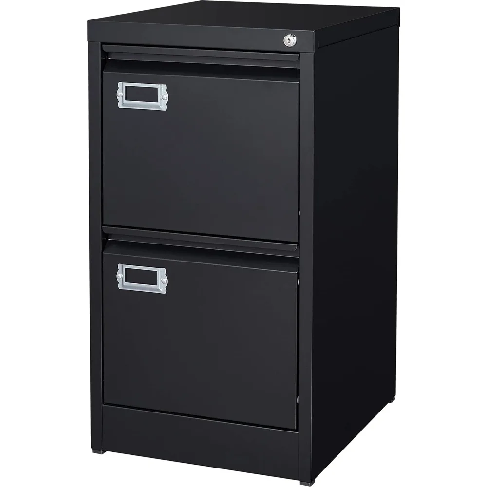 2 Drawer File Cabinet with Lock Metal Vertical Filing Storage Cabinet Office Home Steel Vertical File Cabinets