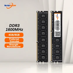 Walram DDR3 Memoria 8GB 4GB 1.5V 240pin 1600MHz PC3 Udimm DIMM Pamięć RAM do komputerów stacjonarnych