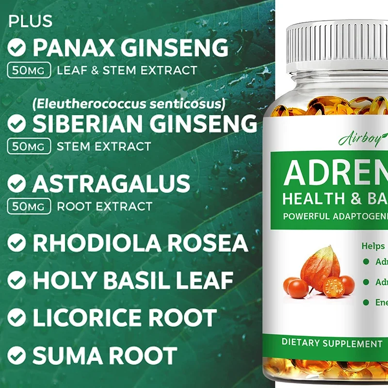 Adrenal Support Supplement – Releases Adrenal Fatigue, Cortisol Manager, Relaxes Stress and Anxiety, and Boosts Mood