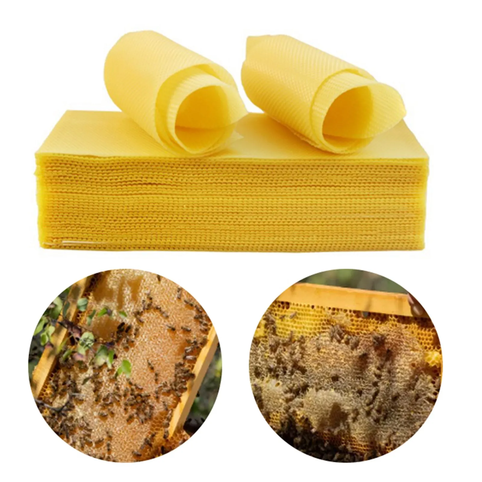 10Pcs Beeswax Sheets Candle Making Craft DIY Kits Honey Candles Maker Full Bees Wax Honeycomb Beekeeping Foundation Sheets