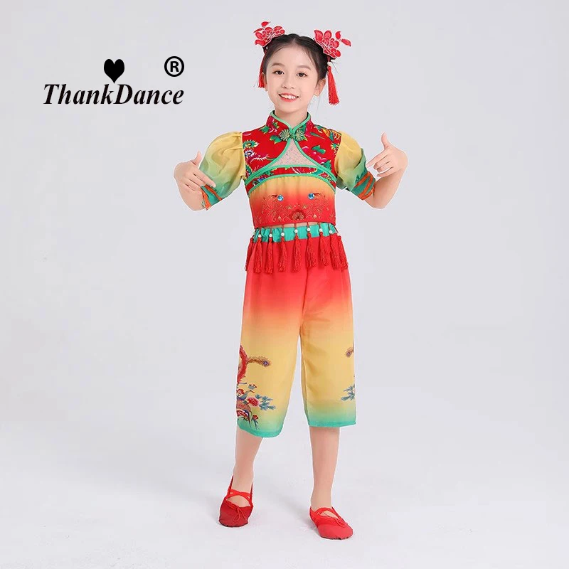 Ricamo di alta qualità costumi eleganti fan dance costume Jiangnan ombrello hanfu Dance wear